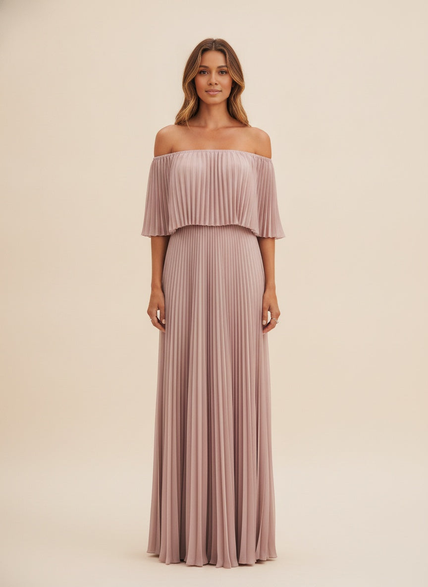Bloom Ruffle Tiered Maxi Dress — Pink