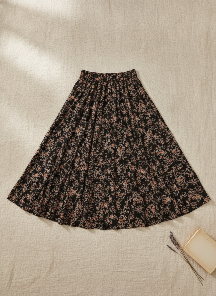 Floral Print Flared Everyday Skirt (view 2)